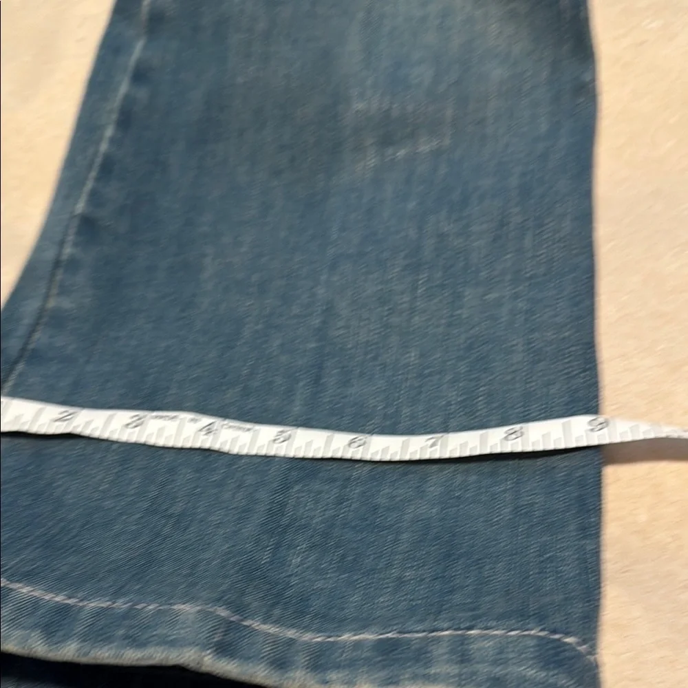 Escada Blue Jeans with Cream Lace Accent EU 36/S